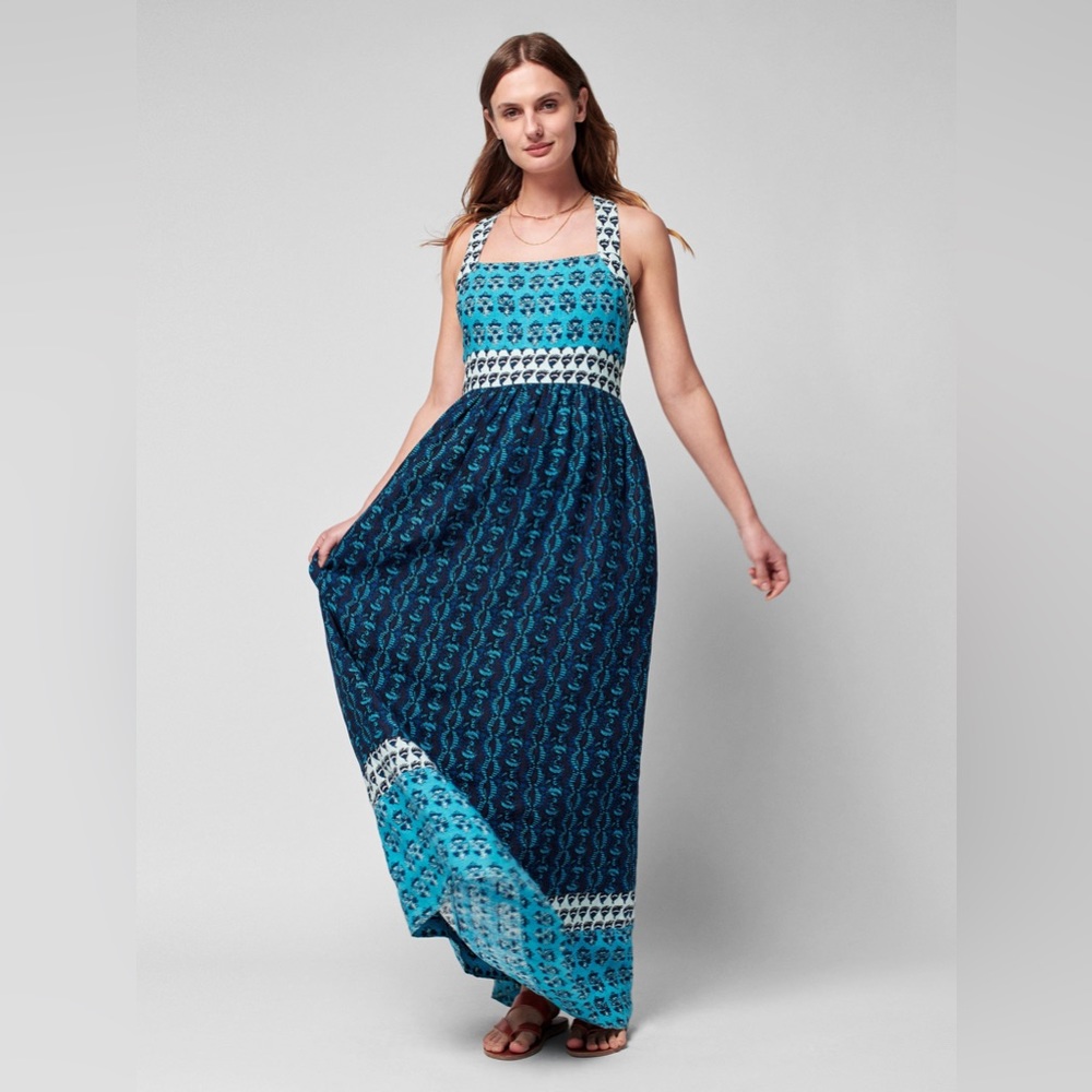 Faherty Blue and White Maxi Dress - Picture 13 of 13